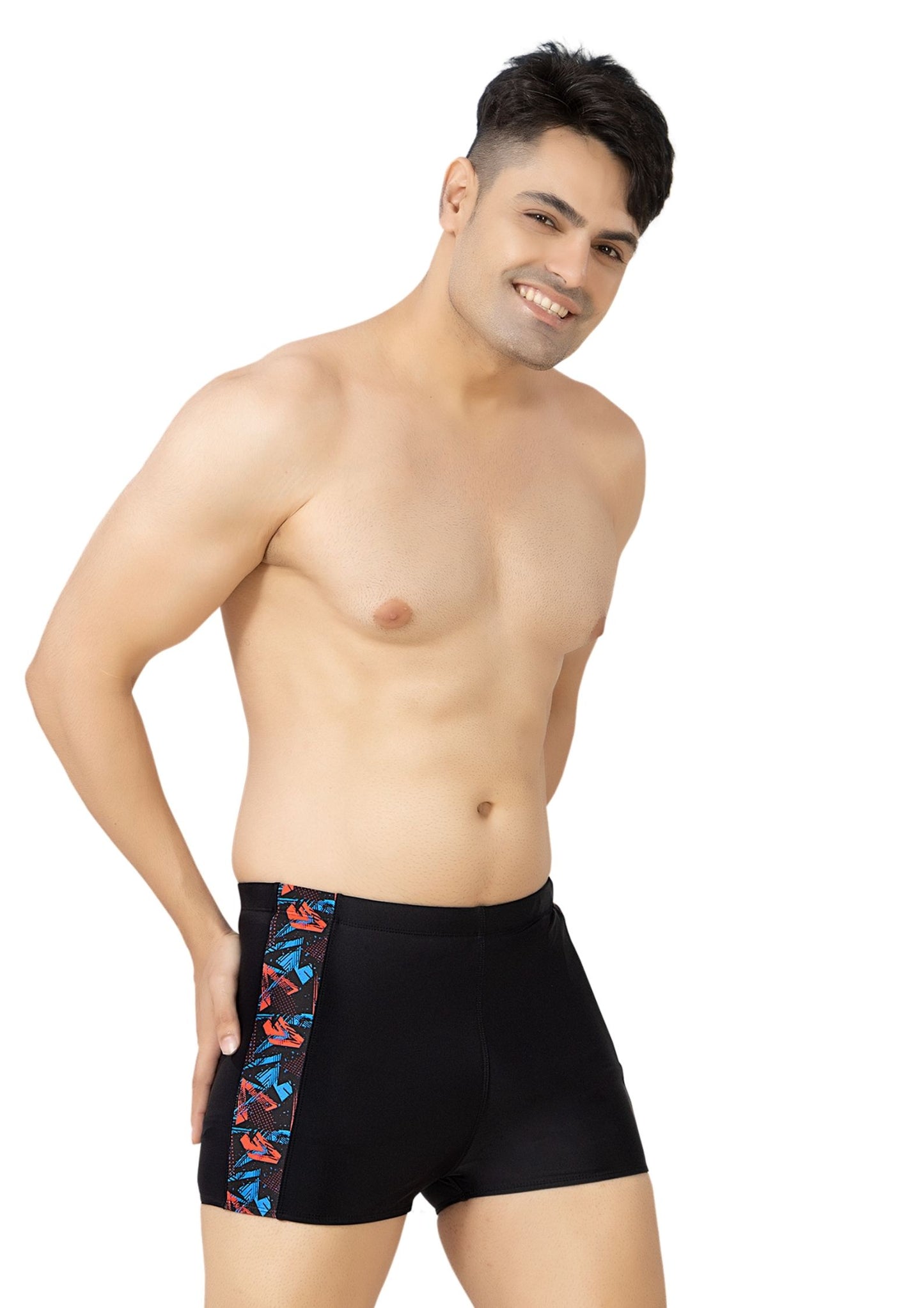 Noddy 6: Men's swimming shorts with inner pocket and printed sides