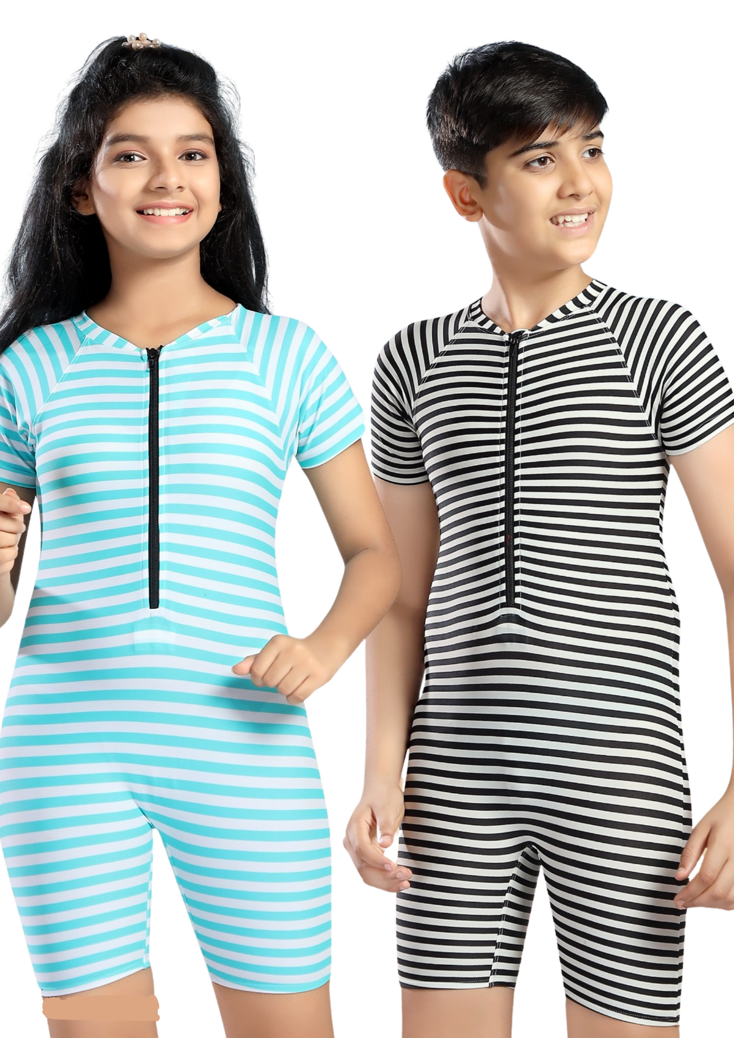 Spiderman: Multi colored one-piece unisex stripped swimsuit