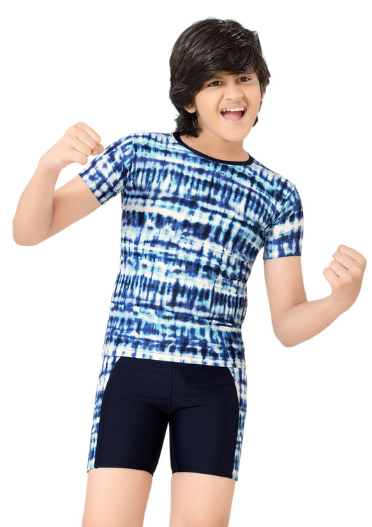 Batman 4 : A 2-piece shorts and Printed T-shirt swimwear for boys