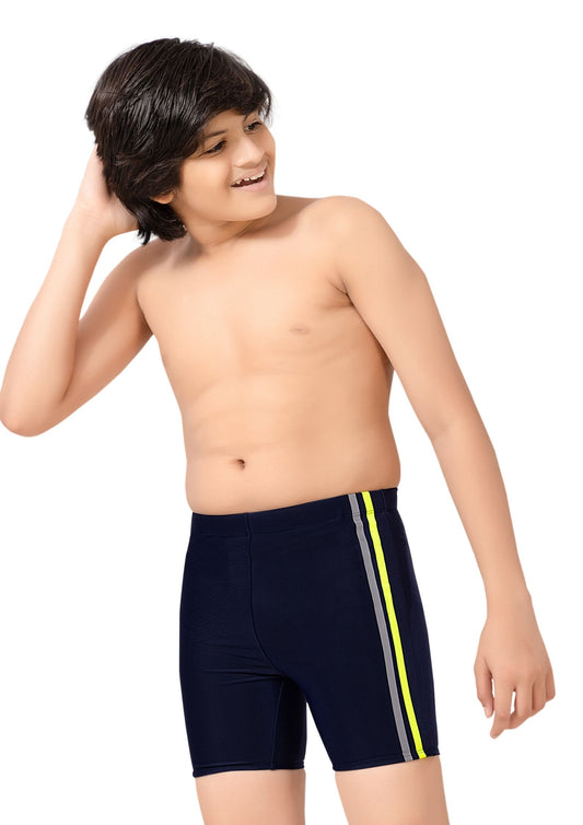 Pogo : Swimming shorts for boys with stripes on the side
