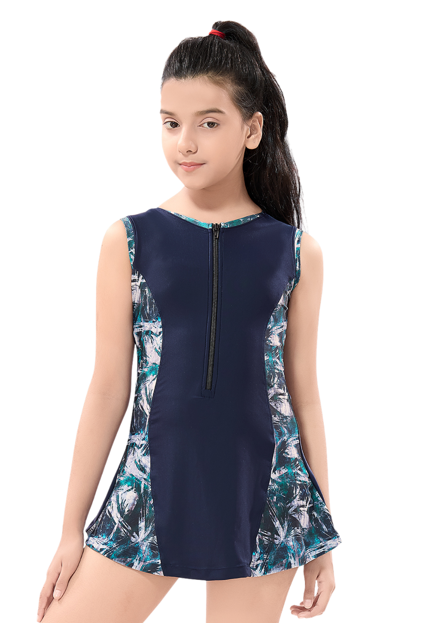 Pretty Girl : Girl's swimwear range with front zipper and printed sides
