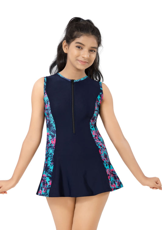 Pretty Girl : Girl's swimwear range with front zipper and printed sides