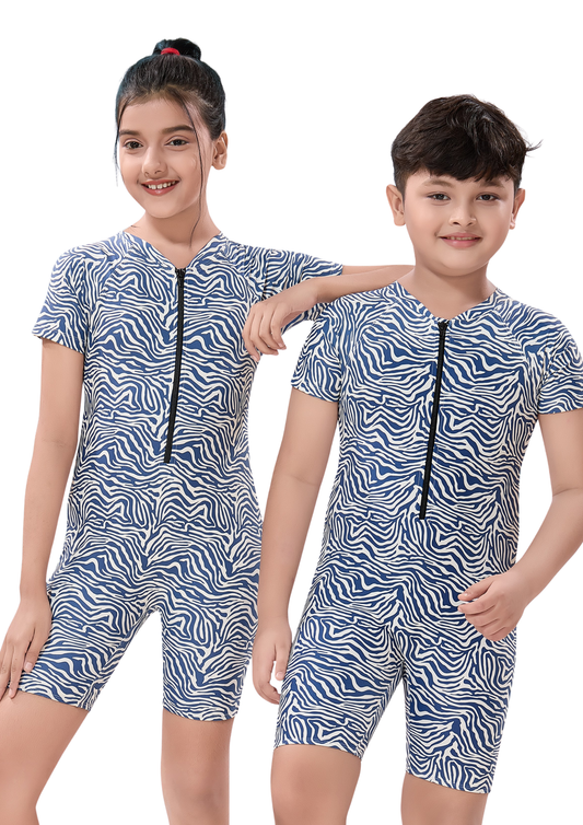 Spiderman : One-piece multi purpose unisex zebra printed swimming suit